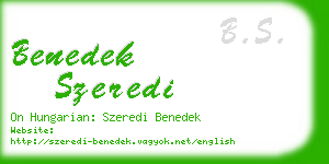 benedek szeredi business card